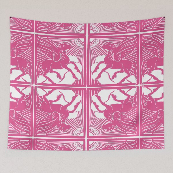 Item preview, Embrace Virtue -Dark Pink and White Magical Pegasus Winged Horse designed and sold by SpiritGifts.