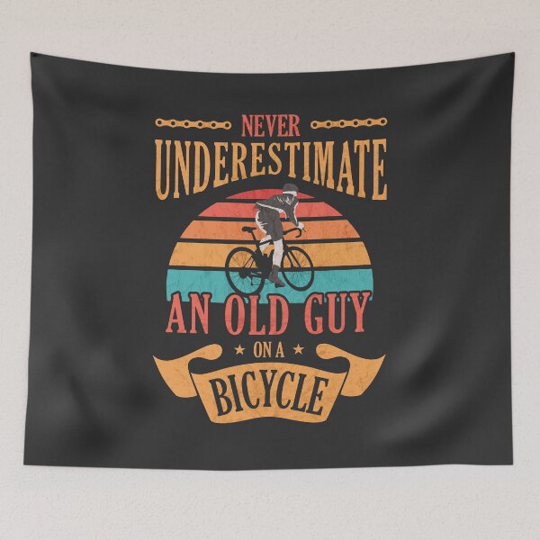 Item preview, Never Underestimate An Old Guy On a Bicycle Cyclist Birthday designed and sold by grinta2021.