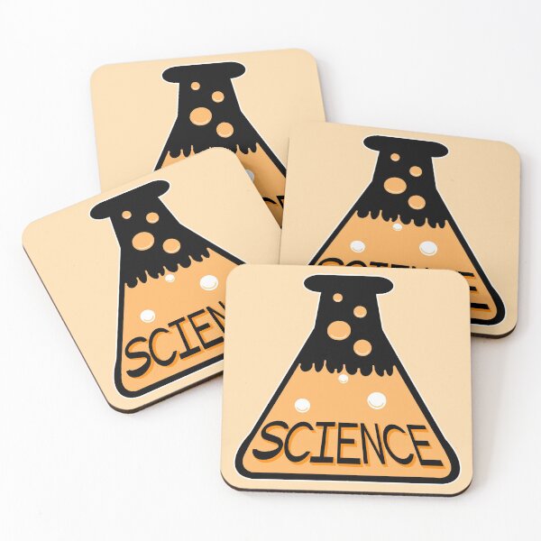 Item preview, Orange Science Flask with outline designed and sold by Neuro-Nerdom.