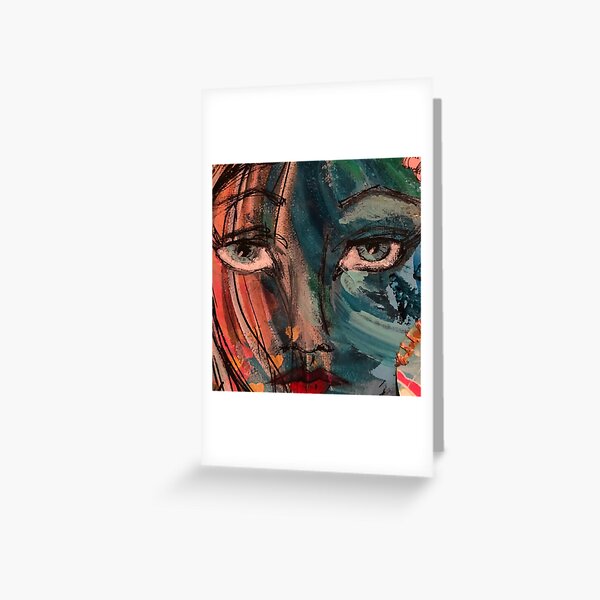 Girl with the pretty blue eyes Greeting Card