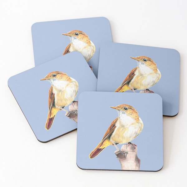 Item preview, Nightingale Songbird on sky blue designed and sold by IslesArt.