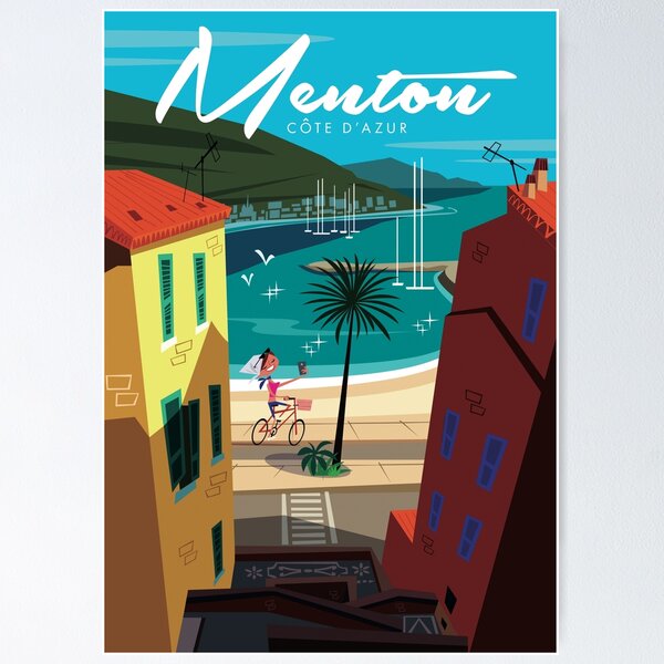 Aperçu de l'œuvre Affiche Menton créée et vendue par GAGodel.
