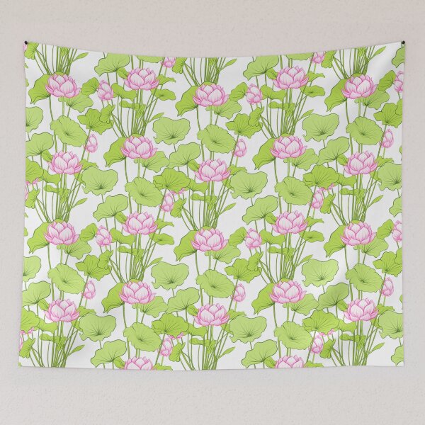 Item preview, Lotuses and leaves  designed and sold by ritusdesigns.