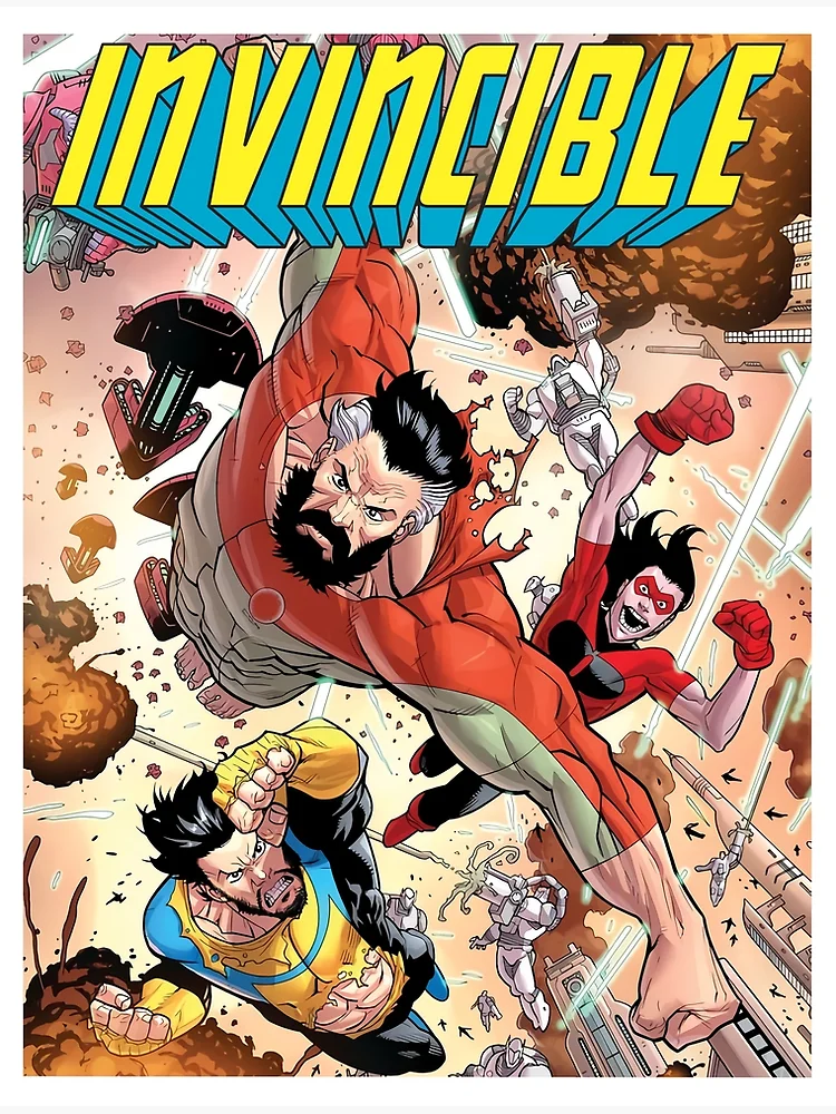 invincible,comic,robert kirkman,image comics,superheroes,guardians of the  globe,mark grayson,nolan grayson,omni man,atom eve Poster for Sale by  josram