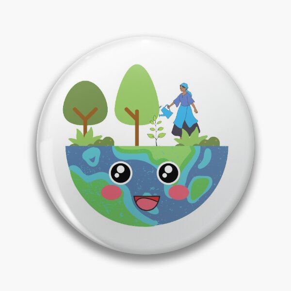 Item preview, World Environment day : Cute Happy Earth designed and sold by g v.