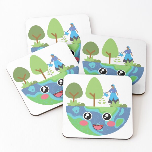 Item preview, World Environment day : Cute Happy Earth designed and sold by g v.