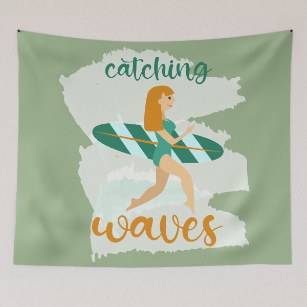 Item preview, Catching waves girl designed and sold by CutieBlue.