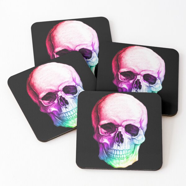 Item preview, Trendy watercolor skull designed and sold by BooPooBeeDooArt.
