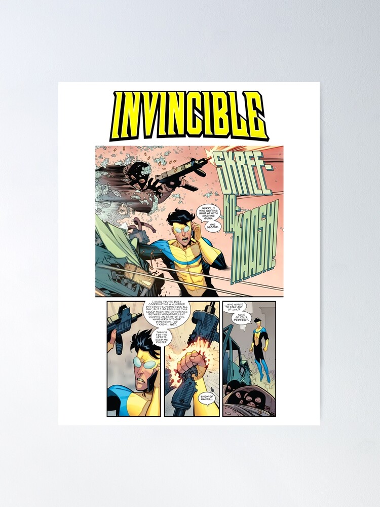 invincible,comic,robert kirkman,image comics,superheroes,guardians of the  globe,mark grayson,nolan grayson,omni man,atom eve Poster for Sale by  josram