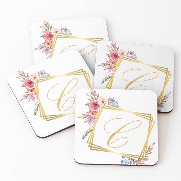 Item preview, C Botanical Monogram Drawing, Floral Letter c  designed and sold by sbk-designer.
