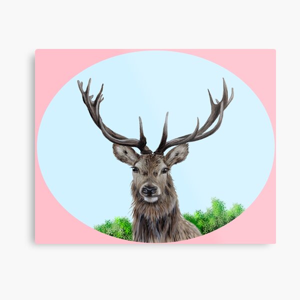 Item preview, Stag (pink) designed and sold by SandraWarmerdam.