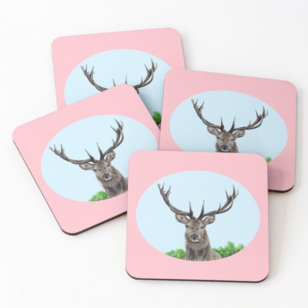 Item preview, Stag (pink) designed and sold by SandraWarmerdam.