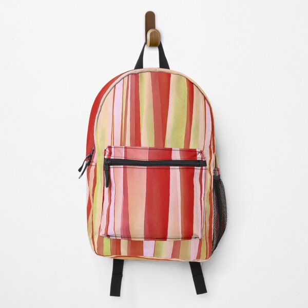 Item preview, Living Coral and Blood Orange Striped Pattern designed and sold by taiche.
