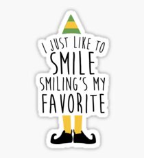 Smiling's my Favorite - Elf Sticker