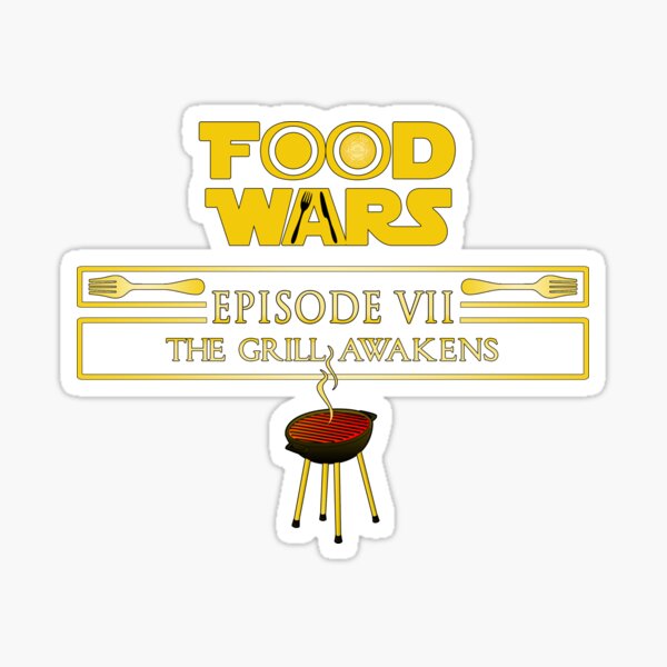Vista previa del artículo con la obra «Food Wars Episodio VII: El despertar de la parrilla», diseñado y vendido por Visual Resolutions.