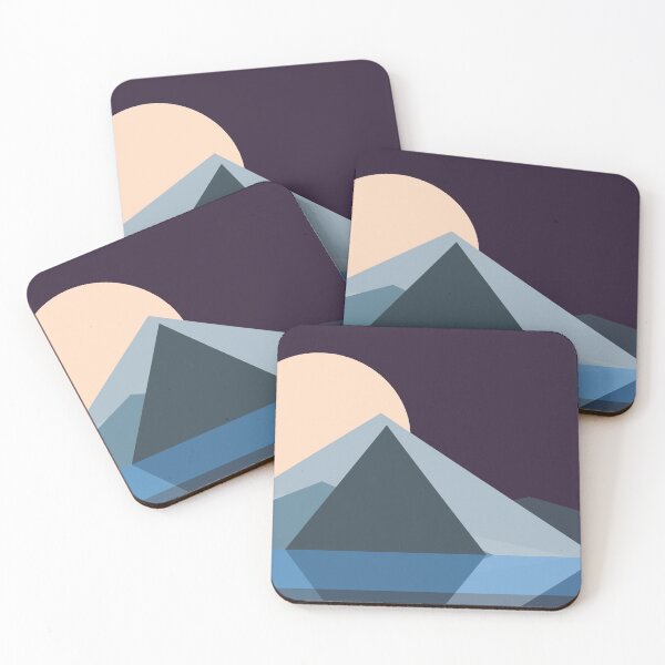 Item preview, Geometric landscape generative art poster illustration designed and sold by IuriiVlasenko.