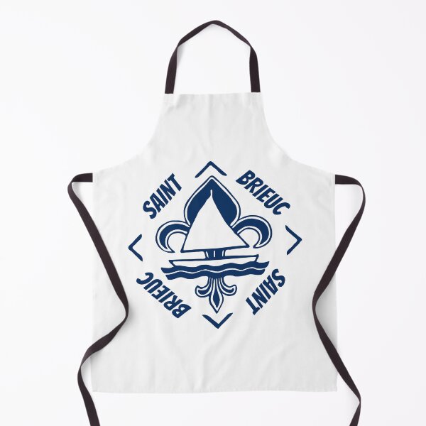 Item preview, Saint Brieuc in Britanny Bretagne France - Navy Blue Vintage Sailor Logo - Sailing Boat with Heraldic Lily designed and sold by Vintage-TM.