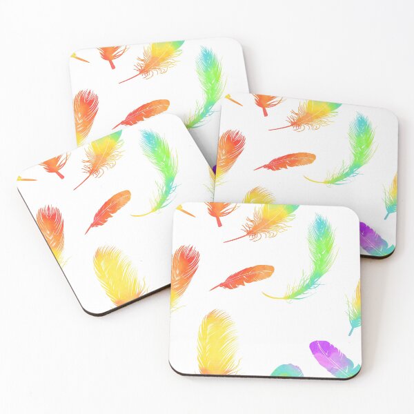 Item preview, Rainbow Feathers designed and sold by FaithAndForest.