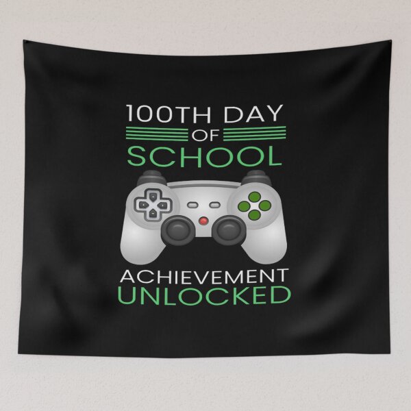 Item preview, 100th Day Of Game T-ShirtTeacher 100th Day Of School Achievement Unlock 100 Days  designed and sold by Xemexiscatme.