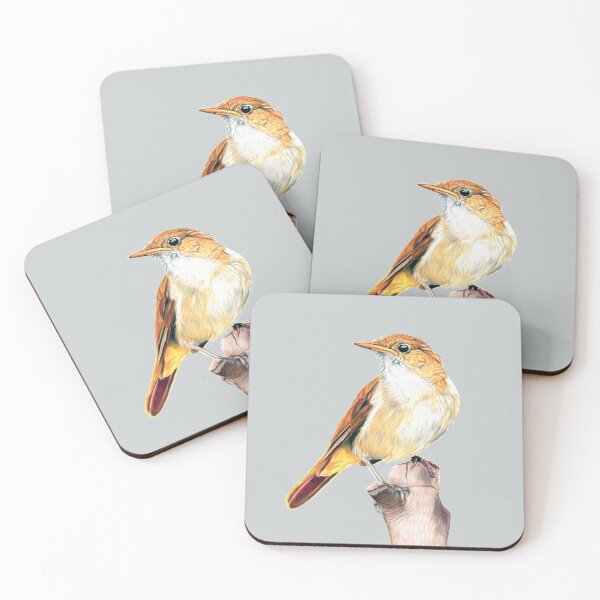 Item preview, Nightingale Songbird on grey designed and sold by IslesArt.