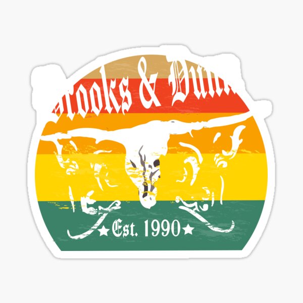 Brooks and Dunn Country Duo Throwback Silhouette Sticker