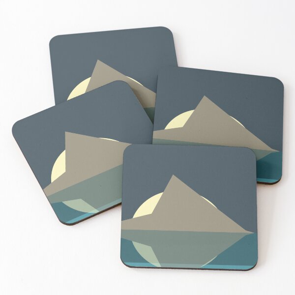 Item preview, Geometric landscape generative art poster illustration designed and sold by IuriiVlasenko.
