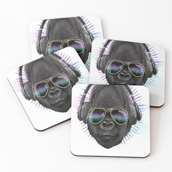 Item preview, Music Gorilla Dj With Headphones Musical Gorilla Lovers designed and sold by JohnWikim.