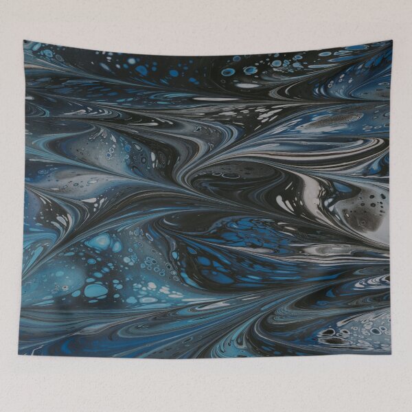 Item preview, Blue Black Marble Abstract Art designed and sold by BEyourself be.