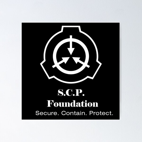 SCP Foundation Logo, repeating of course Poster for Sale by  ToadKingStudios