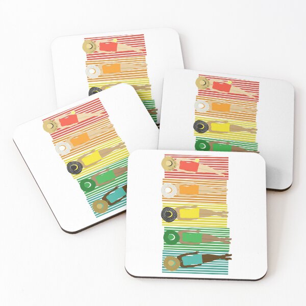 Item preview, Sunbathing Ladies on Rainbow Towels designed and sold by jenbucheli.