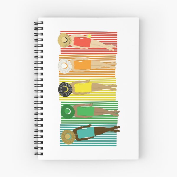 Item preview, Sunbathing Ladies on Rainbow Towels designed and sold by jenbucheli.