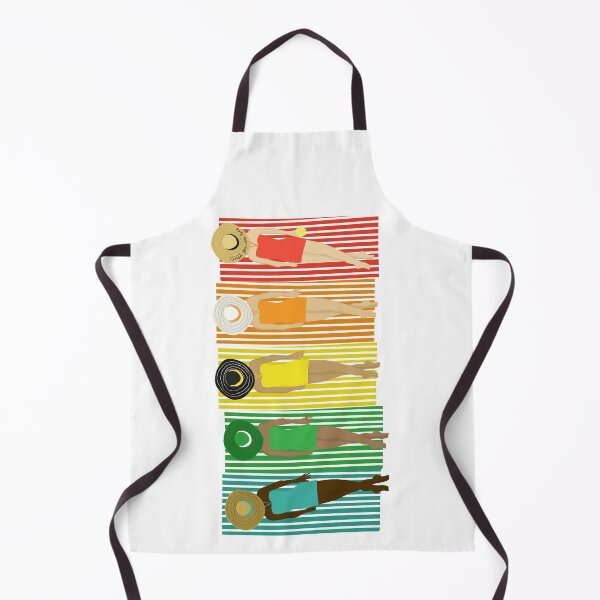 Item preview, Sunbathing Ladies on Rainbow Towels designed and sold by jenbucheli.
