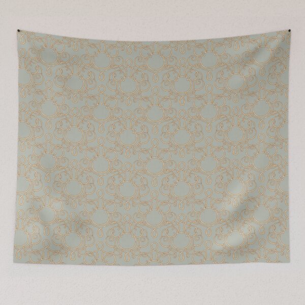 Item preview, Hidden Mouse scroll soft gold on silver sage designed and sold by Sharilea.