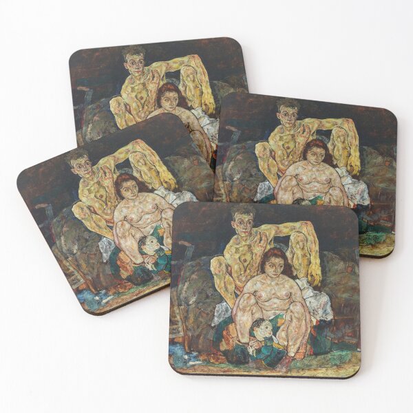 Item preview, Egon Schiele - The Family - 1918 - Die Familie (Kauerndes Menschenpaar) designed and sold by HistoryRestored.
