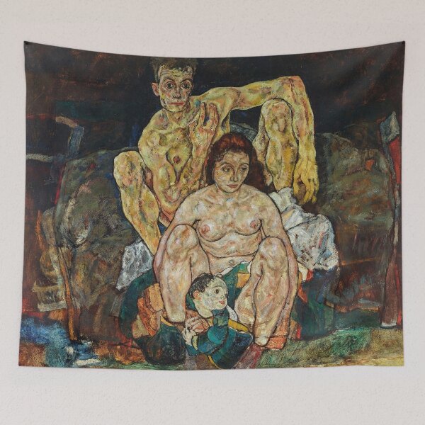 Item preview, Egon Schiele - The Family - 1918 - Die Familie (Kauerndes Menschenpaar) designed and sold by HistoryRestored.