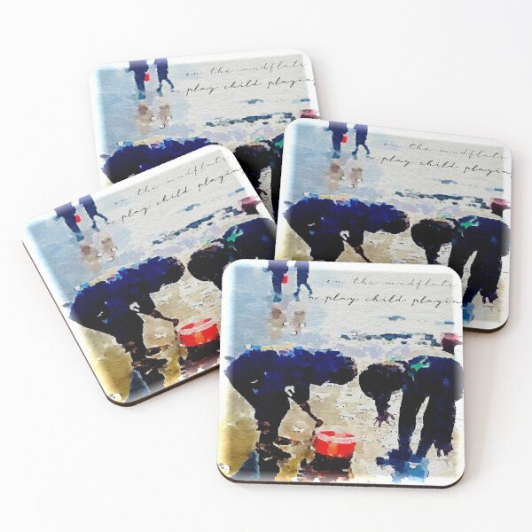 Item preview, on the mudflats a play child playing.(watercolor painting) designed and sold by zzzozzo.