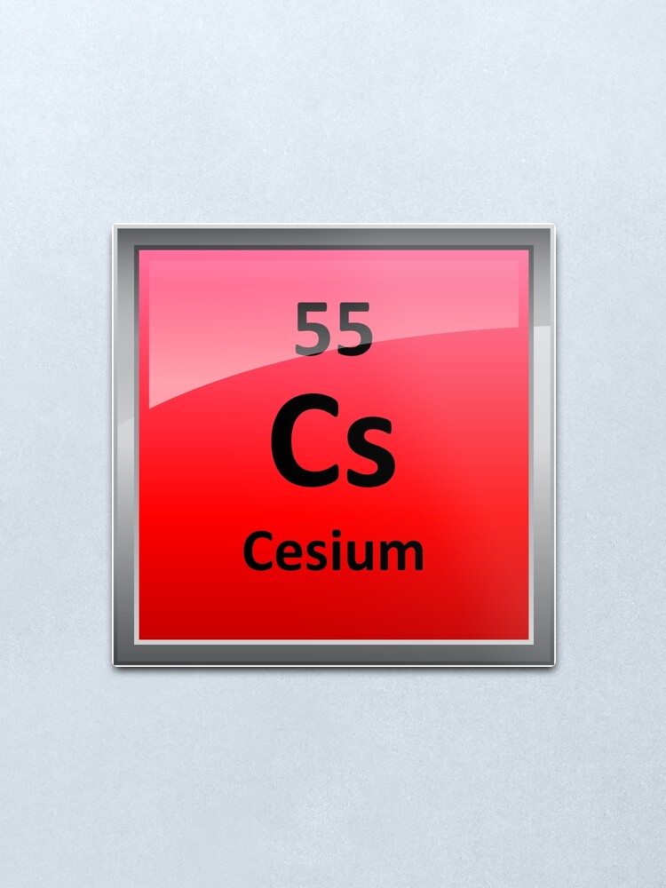 Cesium Periodic Table Element Symbol Metal Print By Sciencenotes Redbubble