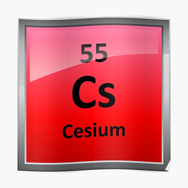 "Cesium Periodic Table Element Symbol" Poster By Sciencenotes | Redbubble