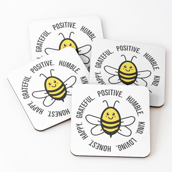 Item preview, Bee Positive. Bee Happy. | Bees puns designed and sold by Petra Becker.