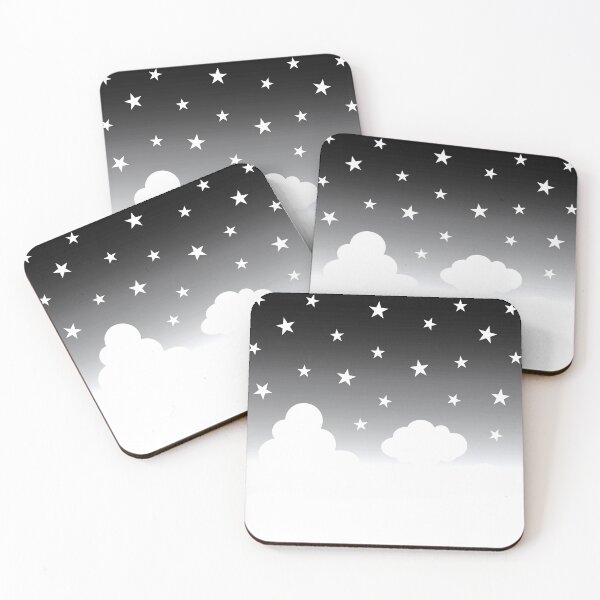 Item preview, Clouds | Stars | Gradient | White Black designed and sold by Wintre2.