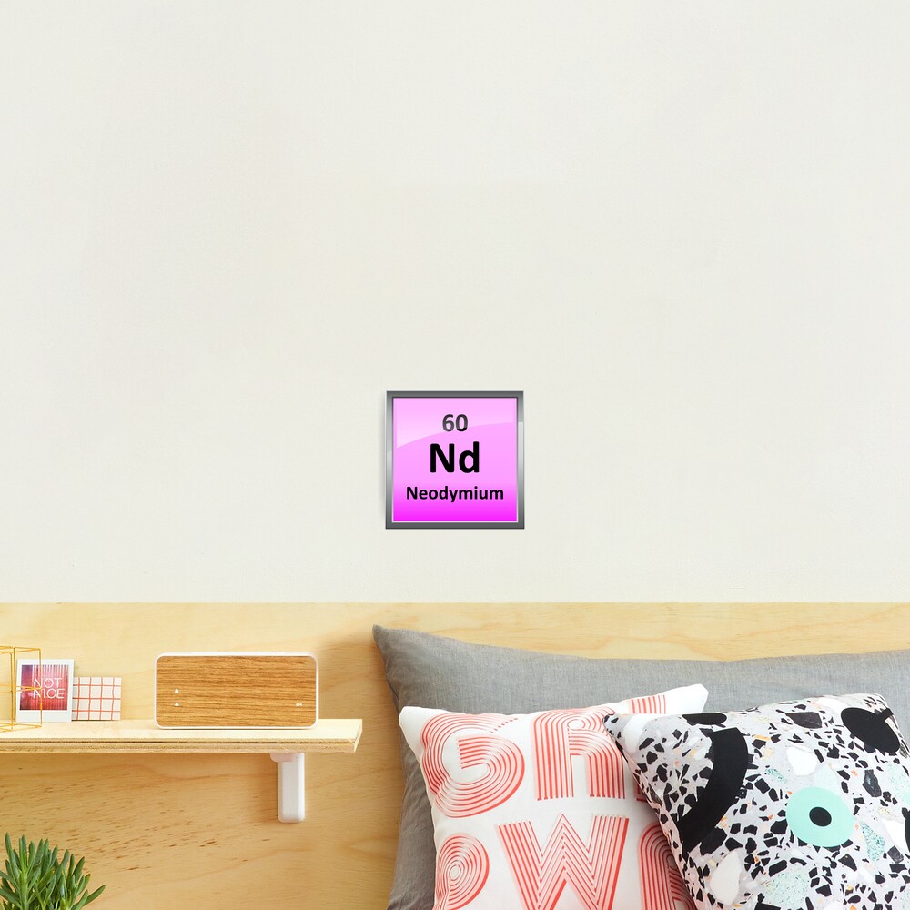 Neodymium Periodic Table Element Symbol Photographic Print By Sciencenotes Redbubble