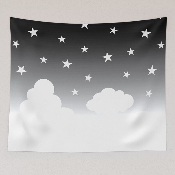 Item preview, Clouds | Stars | Gradient | White Black designed and sold by Wintre2.