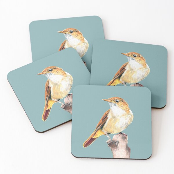 Item preview, Nightingale Songbird on blue designed and sold by IslesArt.