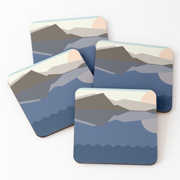 Item preview, Geometric landscape generative art poster illustration designed and sold by IuriiVlasenko.