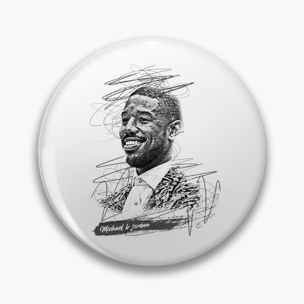 Item preview, Michael b Jordan Abstract Sketch Art, Michael b Jordan designed and sold by graphic-genie.