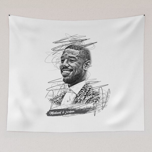 Item preview, Michael b Jordan Abstract Sketch Art, Michael b Jordan designed and sold by graphic-genie.