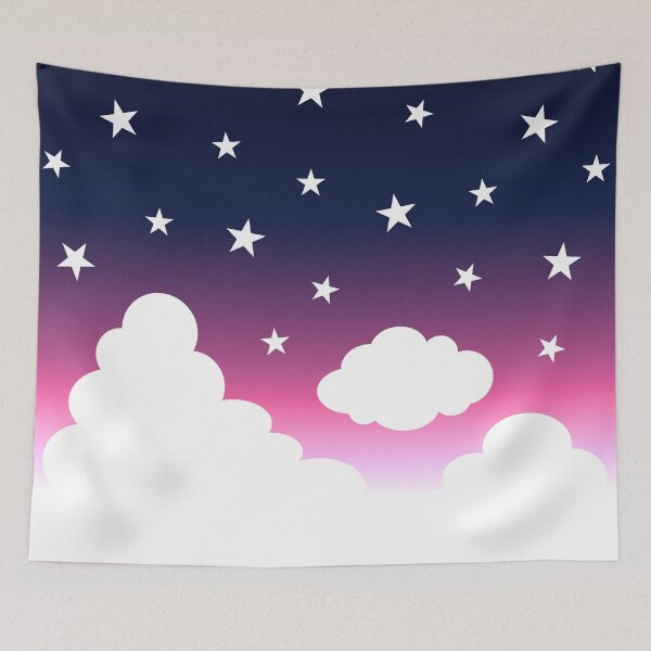 Item preview, Clouds | Stars | Gradient | White Blue Pink | Dark designed and sold by Wintre2.