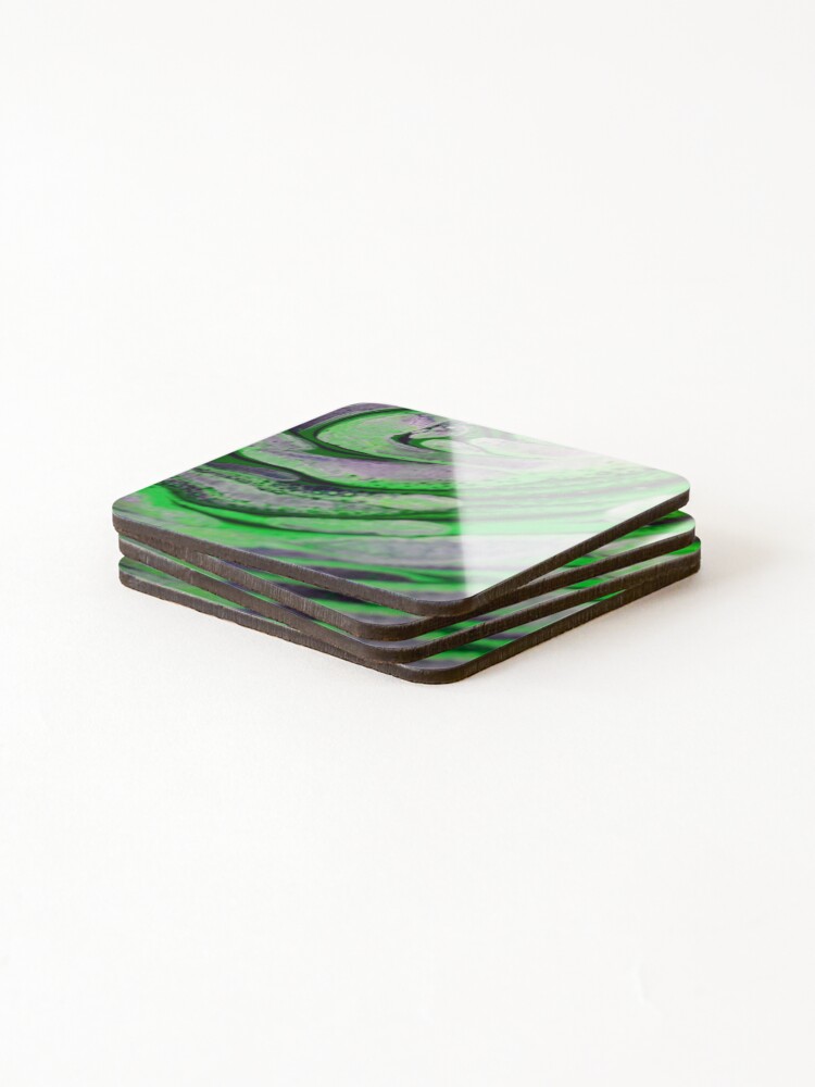 Thumbnail 4 of 5, Coasters (Set of 4), Green Inferno designed and sold by RewskiPhotos.