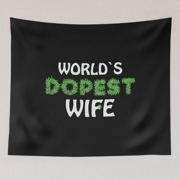 Item preview, Worlds Dopest Wife Cannabis Marihuana Ganja Pot Stoner Spouse Bride Gift designed and sold by TheAplus.