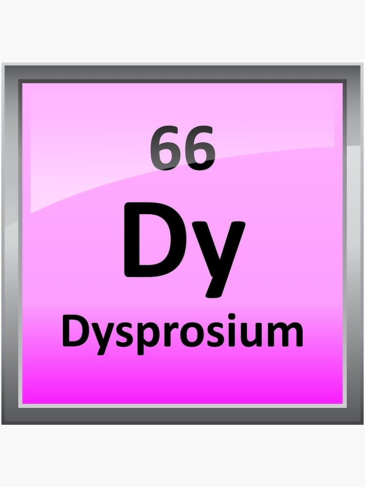 dysprosium periodic table element symbol art print by sciencenotes